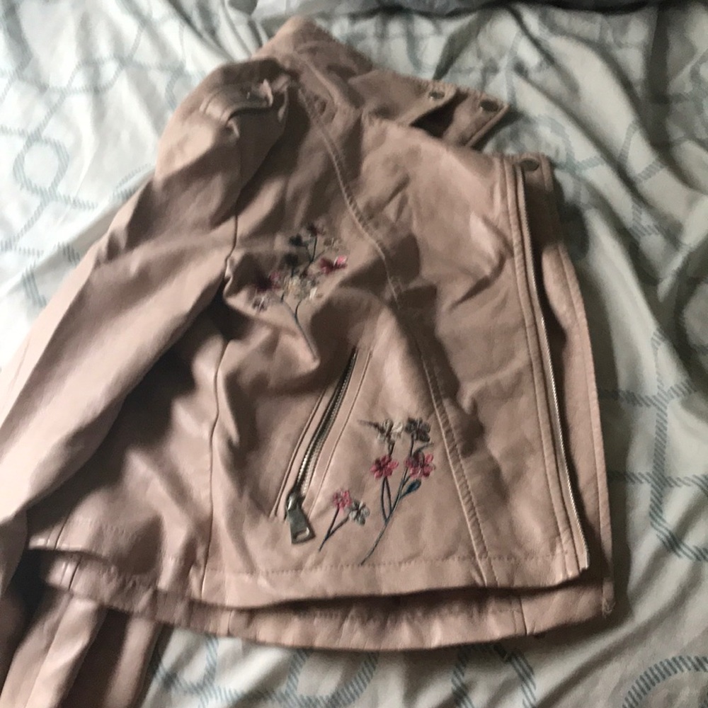 Soft pink leather jacket